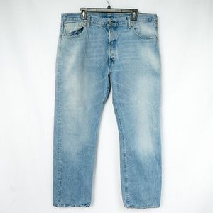 Levi's 501 Light Wash Blue Jeans, Men's 40x32